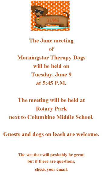 June 9 2026 Meeting Announcement