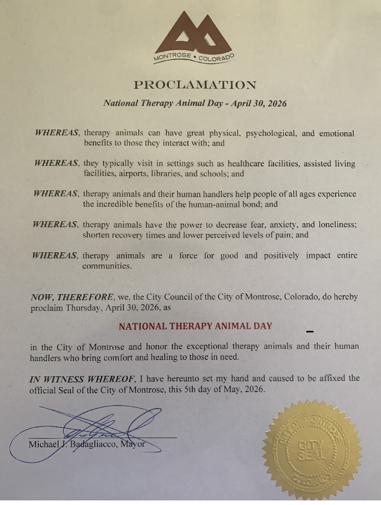 National Therapy Animal Day Proclamation