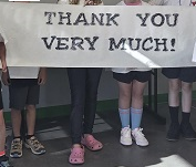Kids Holding Thank You Sign